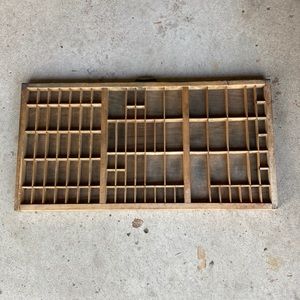 Antique Letterpress Type Case Drawer